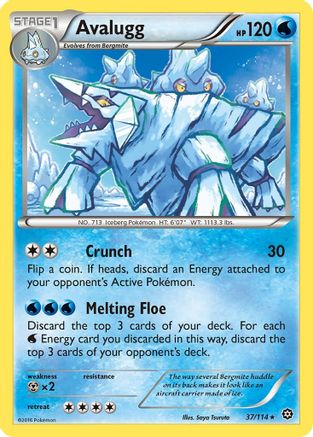 Avalugg (37) Reverse Holofoil - XY  Steam Siege