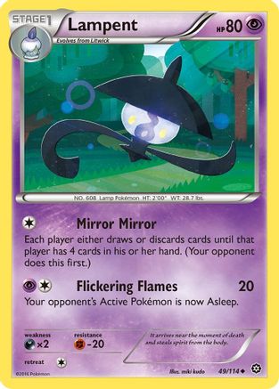 Lampent (49) Reverse Holofoil - XY  Steam Siege