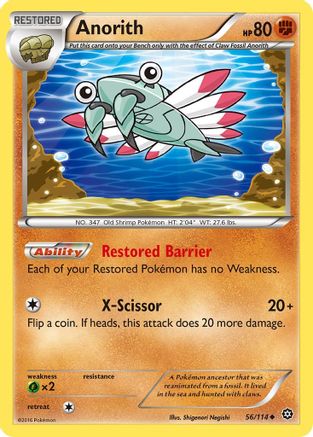 Anorith (56/114) [XY: Steam Siege] Reverse Holofoil