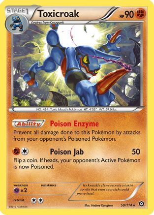 Toxicroak (59) Reverse Holofoil - XY  Steam Siege