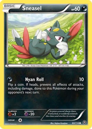 Sneasel (60/114) [XY: Steam Siege] Reverse Holofoil
