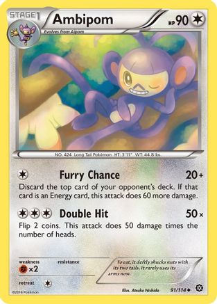 Ambipom (91/114) [XY: Steam Siege] | Silver Goblin