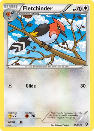 Fletchinder (95) - XY  Steam Siege