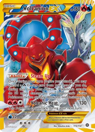 Volcanion EX (115/114) [XY: Steam Siege] | Silver Goblin