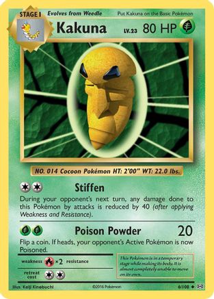 Kakuna (6) Reverse Holofoil - XY  Evolutions
