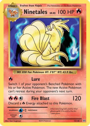 Ninetales (15) Reverse Holofoil - XY  Evolutions