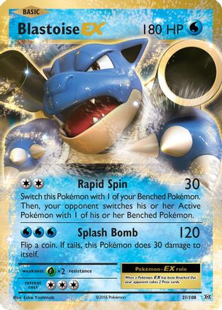 Blastoise EX (21) Holofoil - XY  Evolutions