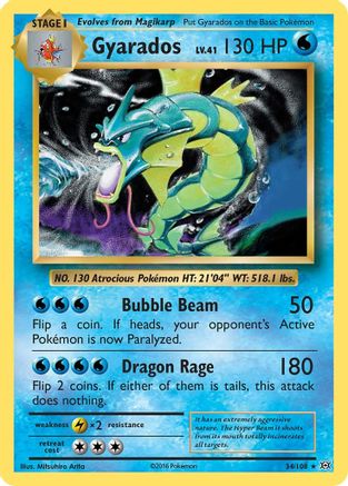 Gyarados (34) Reverse Holofoil - XY  Evolutions