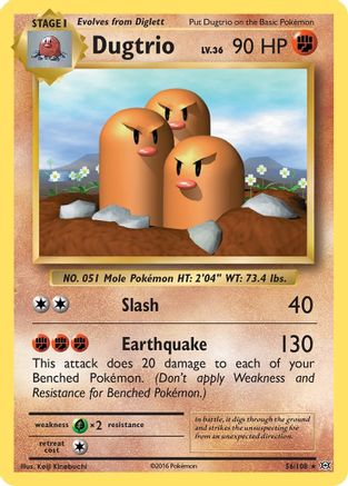 Dugtrio (56) Reverse Holofoil - XY  Evolutions