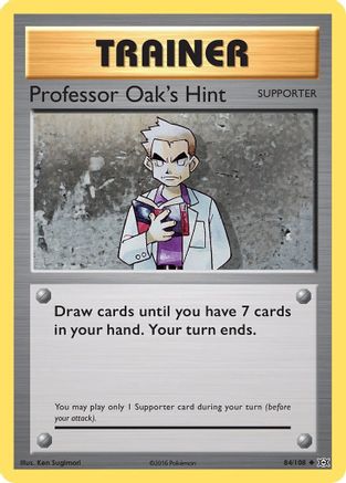 Professor Oak's Hint (84) Reverse Holofoil - XY  Evolutions