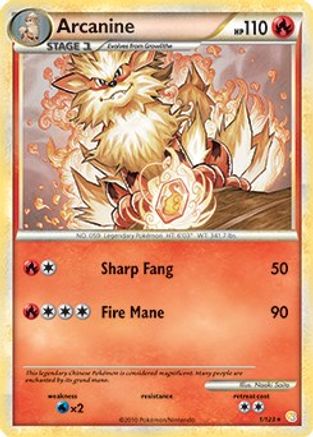 Arcanine - 1/123 (HeartGold & SoulSilver) (1) - Deck Exclusives
