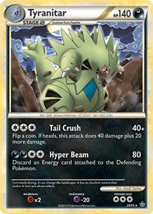 Tyranitar (26/95) (Theme Deck Exclusive) [HeartGold & SoulSilver: Unleashed] | Silver Goblin