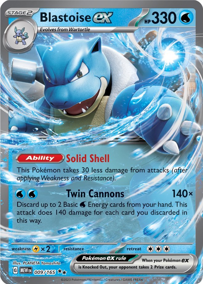 Blastoise ex (009/165) [Scarlet & Violet: 151] | Silver Goblin