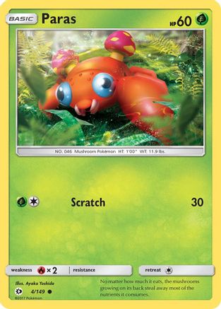 Paras (4) Reverse Holofoil - Sun & Moon