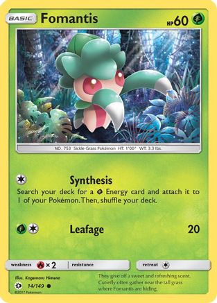 Fomantis (14) Reverse Holofoil - Sun & Moon