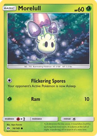 Morelull (16) Reverse Holofoil - SM Base Set
