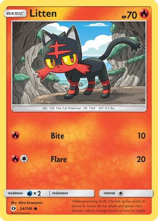 Litten (24) Reverse Holofoil - Sun & Moon
