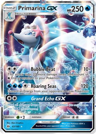 Primarina GX (42) Holofoil - SM Base Set