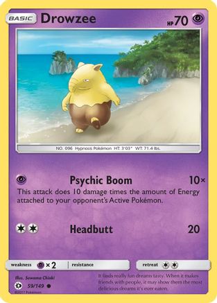 Drowzee (59) Reverse Holofoil - Sun & Moon