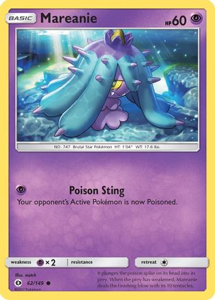 Mareanie (62) Reverse Holofoil - Sun & Moon