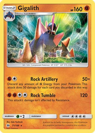Gigalith (71) Reverse Holofoil - Sun & Moon