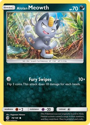 Alolan Meowth (78/149) [Sun & Moon: Base Set] | Silver Goblin