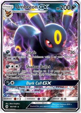 Umbreon GX (80) Holofoil - SM Base Set