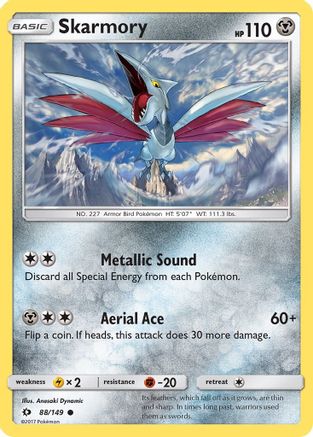 Skarmory (88) Reverse Holofoil - Sun & Moon