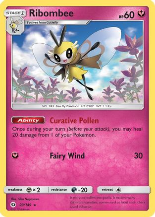 Ribombee (93) Reverse Holofoil - Sun & Moon