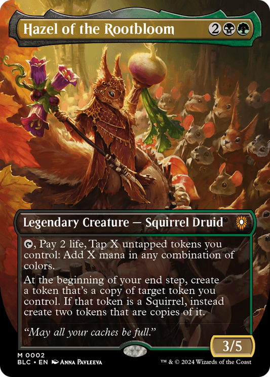 Hazel of the Rootbloom (Borderless) [Bloomburrow Commander] Foil