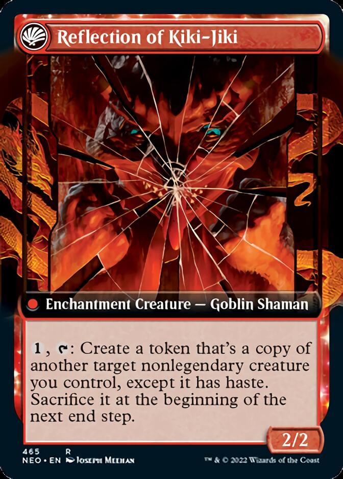 Fable of the Mirror-Breaker // Reflection of Kiki-Jiki (Extended Art) [Kamigawa: Neon Dynasty] Foil