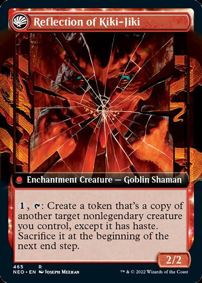 Fable of the Mirror-Breaker // Reflection of Kiki-Jiki (Extended Art) [Kamigawa: Neon Dynasty] Foil