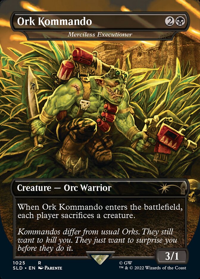 Ork Kommando - Merciless Executioner (Borderless) [Secret Lair Drop Series] | Silver Goblin