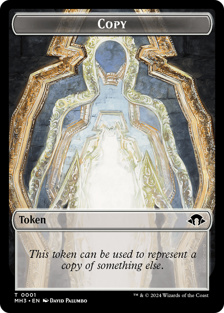Dragon // Copy Double-Sided Token [Modern Horizons 3 Commander Tokens] | Silver Goblin