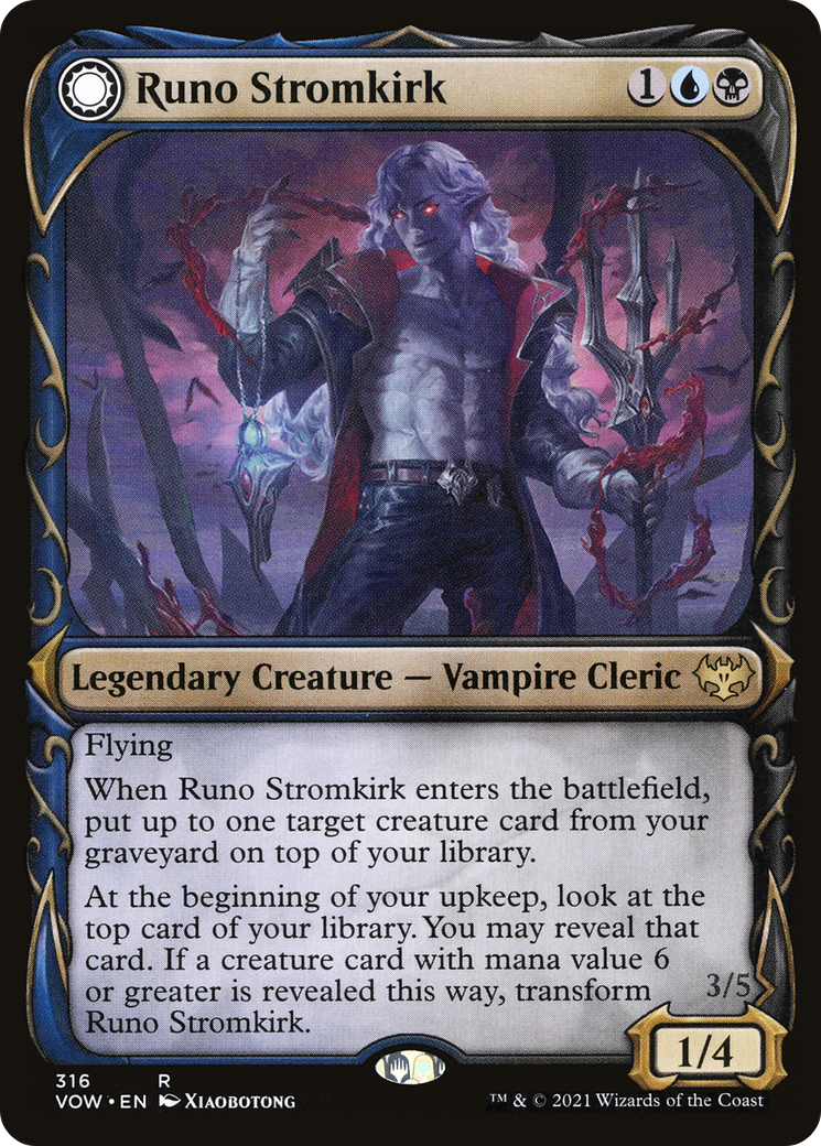 Runo Stromkirk // Krothuss, Lord of the Deep (Showcase Fang Frame) [Innistrad: Crimson Vow] Foil