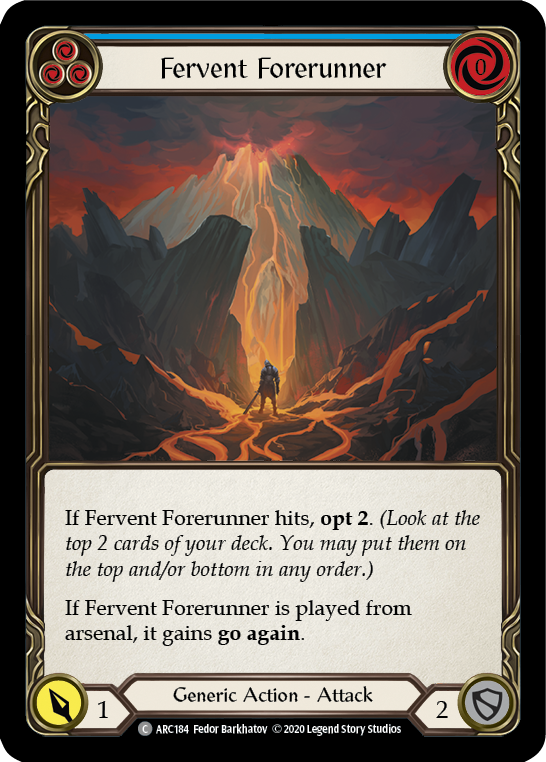 Fervent Forerunner (Blue) Unlimited Edition  (ARC184) - Arcane Rising