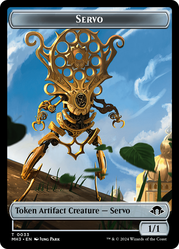 Phyrexian Myr // Servo Double-Sided Token [Modern Horizons 3 Commander Tokens] | Silver Goblin