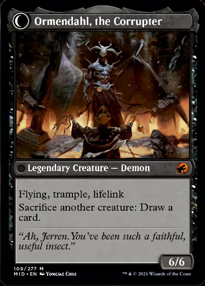 Jerren, Corrupted Bishop // Ormendahl, the Corrupted [Innistrad: Midnight Hunt] Foil