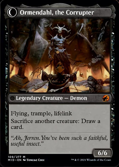 Jerren, Corrupted Bishop // Ormendahl, the Corrupted [Innistrad: Midnight Hunt] Foil