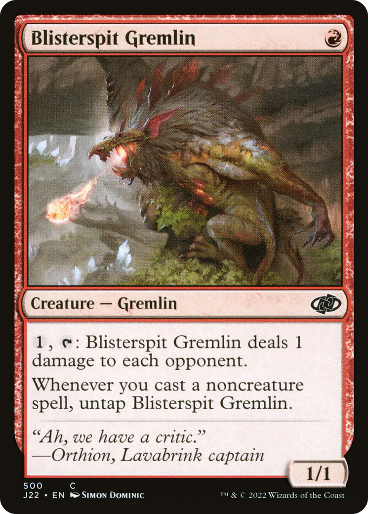 Blisterspit Gremlin [Jumpstart 2022] | Silver Goblin