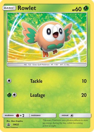 Rowlet (SM22) [Sun & Moon: Black Star Promos] | Silver Goblin