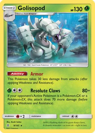 Golisopod (9) Reverse Holofoil - SM  Guardians Rising