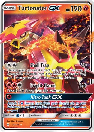 Turtonator GX (18/145) [Sun & Moon: Guardians Rising] | Silver Goblin