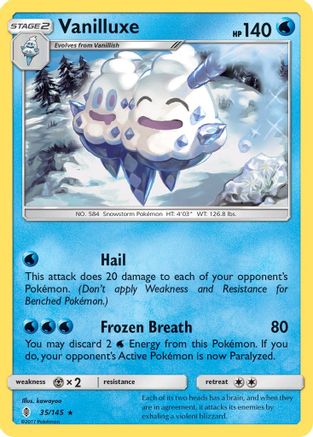 Vanilluxe (35) Reverse Holofoil - Guardians Rising