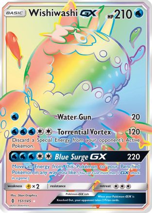 Wishiwashi GX (Secret) (151) Holofoil - SM  Guardians Rising