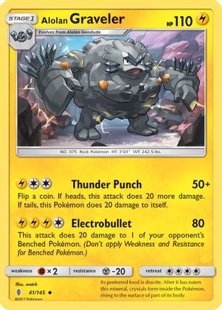 Alolan Graveler (41/145) [Sun & Moon: Guardians Rising] | Silver Goblin