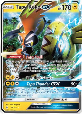 Tapu Koko GX (47/145) [Sun & Moon: Guardians Rising] | Silver Goblin