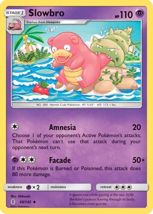 Slowbro (49) Reverse Holofoil - Guardians Rising