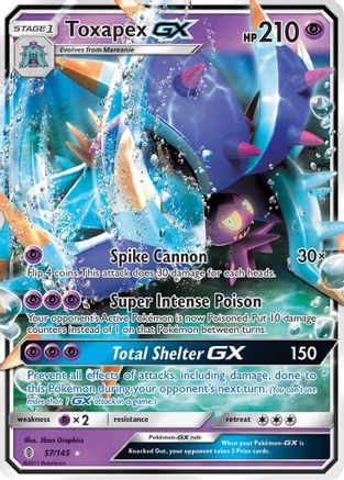 Toxapex GX (57) Holofoil - SM  Guardians Rising