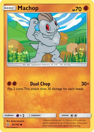 Machop (62) Reverse Holofoil - Guardians Rising